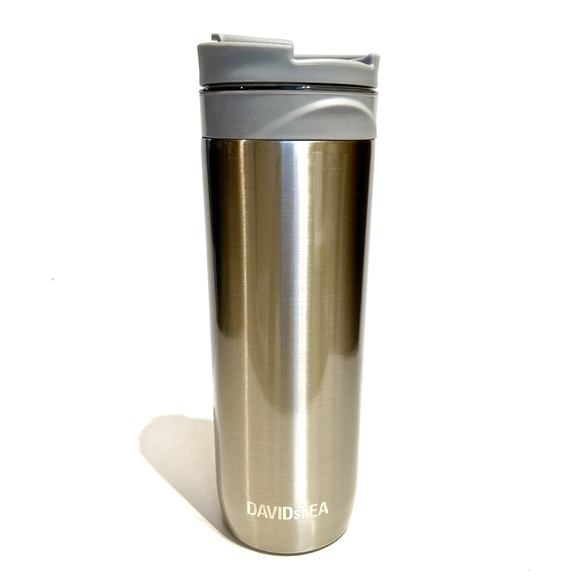 DAVIDs Tea Press Infuser Double-Walled Stainless Steel Travel Mug Silver 16 oz - Picture 2 of 16